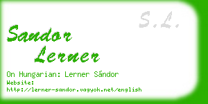 sandor lerner business card