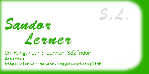 sandor lerner business card